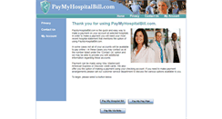 Desktop Screenshot of paymyhospitalbill.com